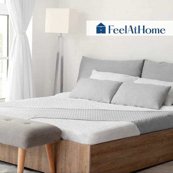 FeelAtHome Waterproof Mattress Protector, Supersoft Cover, White - Image 6