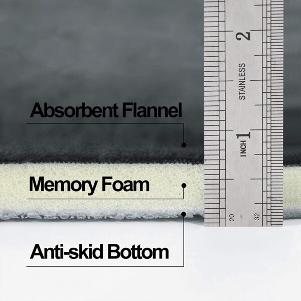 ITSOFT Bathroom Rugs, Memory Foam Bath Mat - Image 3