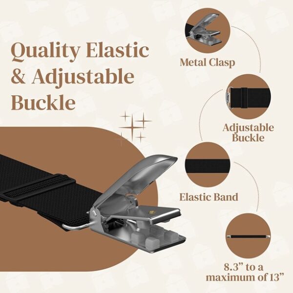 FeelAtHome Bed Sheet Straps, Clips Keep Bedsheet in Place, 4 Pcs - Image 2