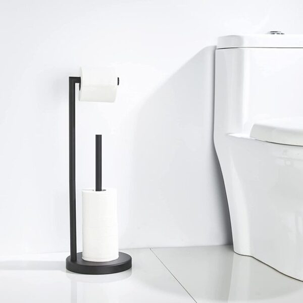 Marmolux Toilet Paper Holder Stand Free Standing W/ Storage - Image 4