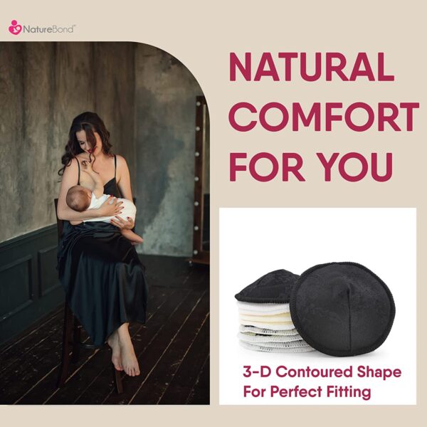 NatureBond Reusable Breast Pads / Nursing Pads for Breastfeeding,10pc - Image 7