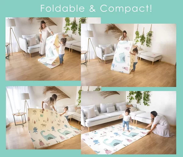 Easy Baby Nontoxic Baby Play Mat, Unisex, Extra Large 6'5 x 5'10 - Image 8
