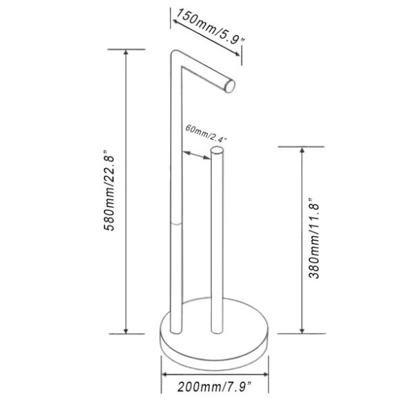 Marmolux Toilet Paper Holder Stand Free Standing W/ Storage - Image 6