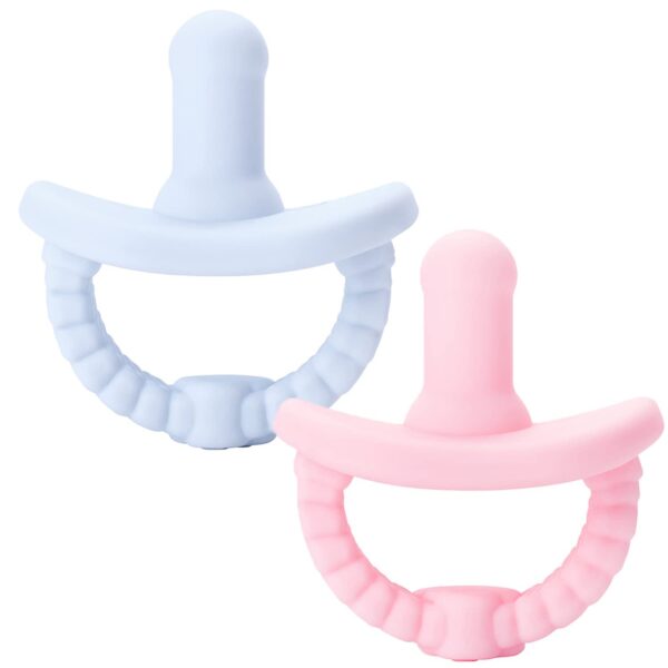NatureBond Newborn Baby Pacifiers, W/ Holder, 0-6 Months