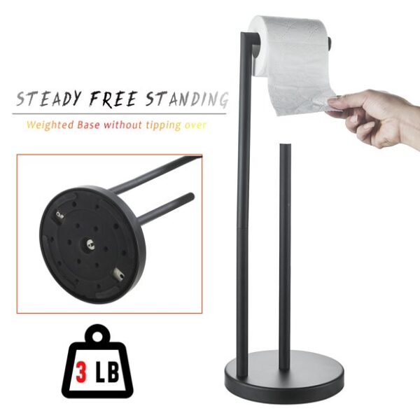 Marmolux Toilet Paper Holder Stand Free Standing W/ Storage - Image 3