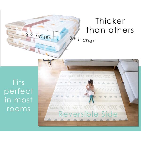 Easy Baby Nontoxic Baby Play Mat, Unisex, Extra Large 6'5 x 5'10 - Image 4