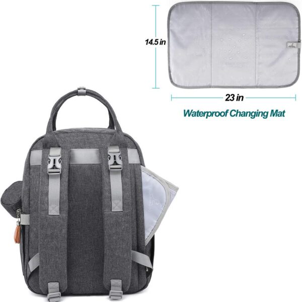 BabbleRoo Baby Diaper Bag Backpack, Waterproof Travel Bag, Unisex - Image 8