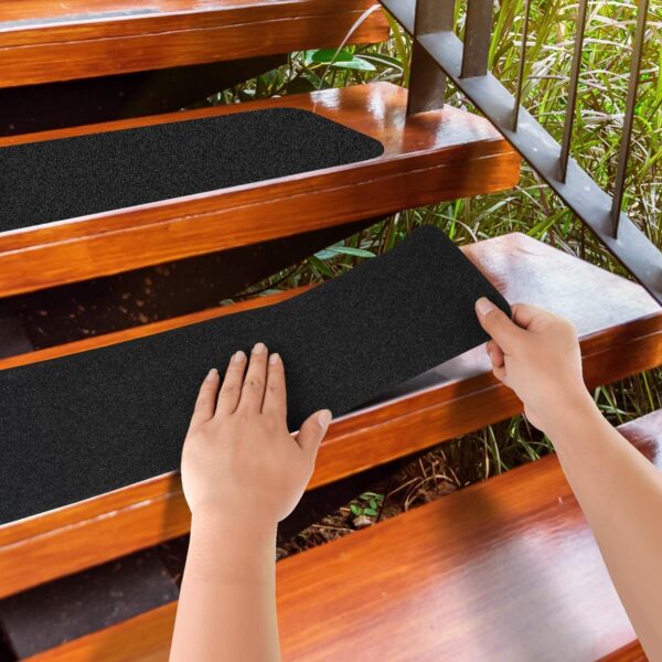 MBIGM Outdoor Non-Slip Grip Stair Treads, Black 8X30"