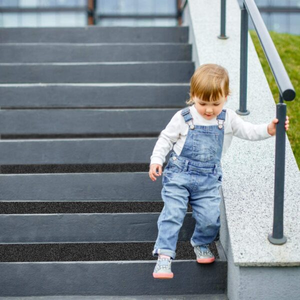 MBIGM Outdoor Non-Slip Grip Stair Treads, Black 8X30" - Image 3