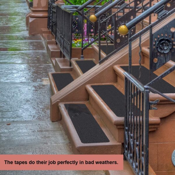 MBIGM Outdoor Non-Slip Grip Stair Treads, Black 8X30" - Image 6