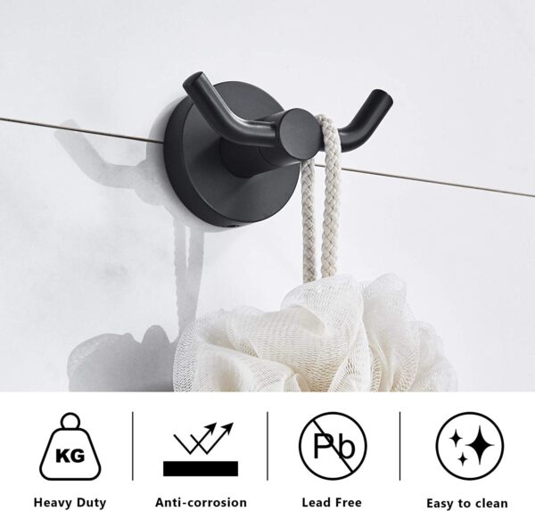 Marmolux 2pack Bathroom Hooks for Towels, Shower Wall Hooks or Kitchen Hooks - Image 2