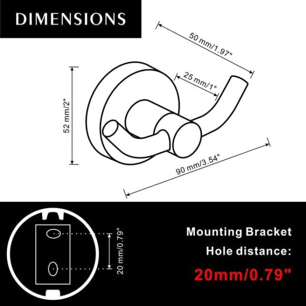 Marmolux 2pack Bathroom Hooks for Towels, Shower Wall Hooks or Kitchen Hooks - Image 7