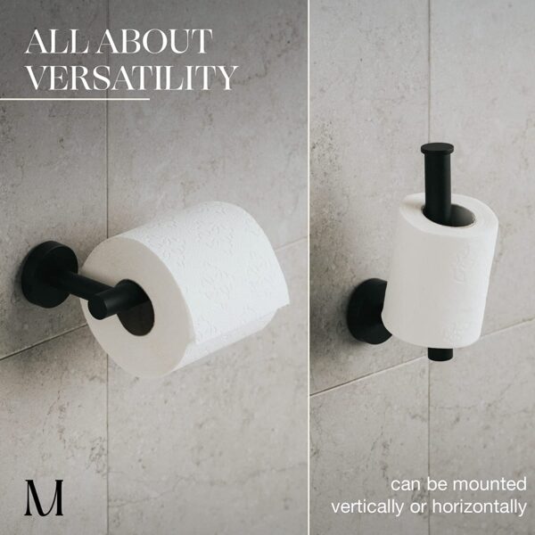 Marmolux Bathroom Set 2pcs - Hand Towel Ring + Toilet Paper Holder Wall Mount - Image 4