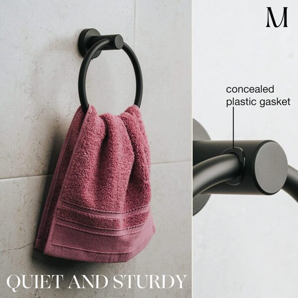 Marmolux Bathroom Set 2pcs - Hand Towel Ring + Toilet Paper Holder Wall Mount - Image 5