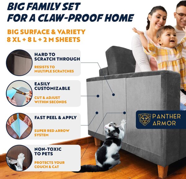 Panther Armor Couch Protector for Cats, Anti Scratching Sticky Tape - Image 3
