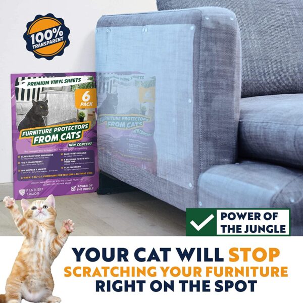 Panther Armor Couch Protector for Cats with Pins - Image 2