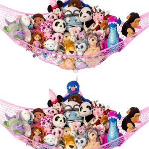 Lilly’s Love Toy Hammock, Polyester Hanging Organizers, Unisex, 2 Pack - Pink