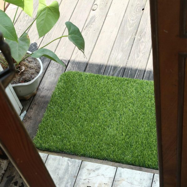 Artificial Grass Door Mat, Indoor/Outdoor Rug Green Turf - Image 6