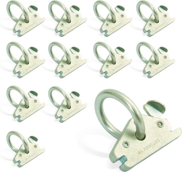 AFA Tooling 12pcs E-Track O-Ring w/ 2300LB Load Limit, Slip Free Spring Lever Action