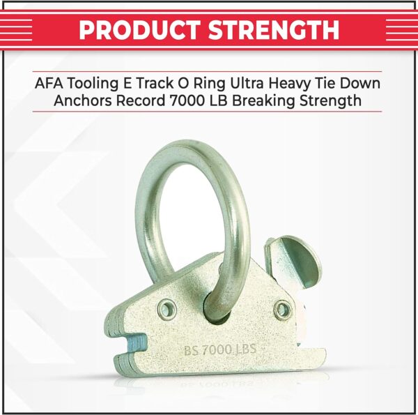 AFA Tooling 12pcs E-Track O-Ring w/ 2300LB Load Limit, Slip Free Spring Lever Action - Image 3