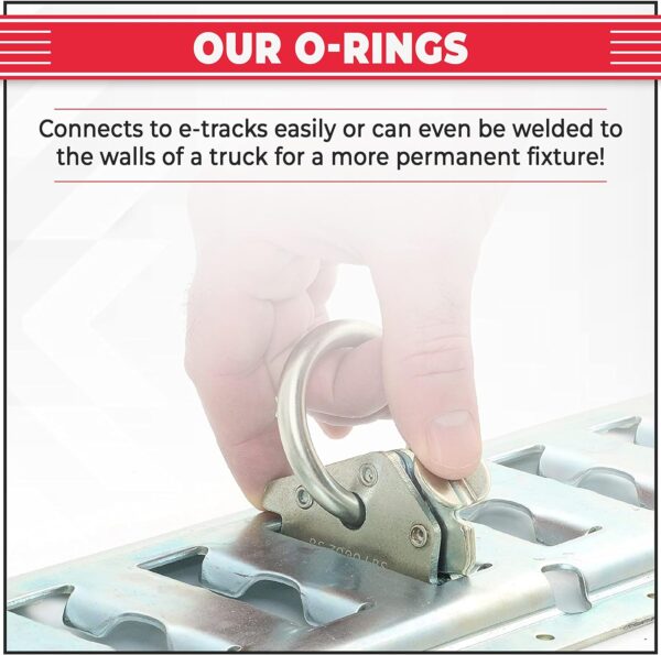 AFA Tooling 12pcs E-Track O-Ring w/ 2300LB Load Limit, Slip Free Spring Lever Action - Image 6