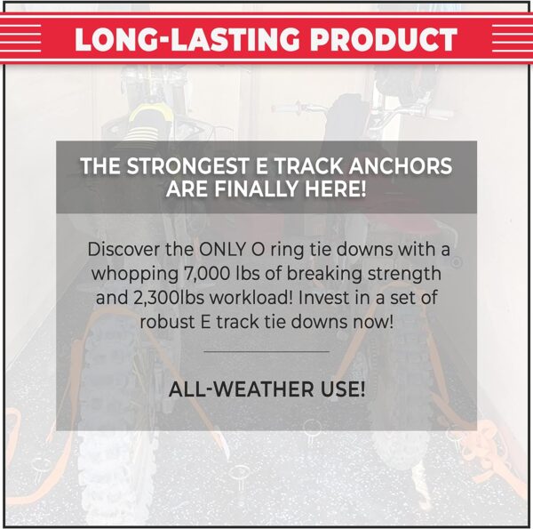 AFA Tooling 12pcs E-Track O-Ring w/ 2300LB Load Limit, Slip Free Spring Lever Action - Image 9