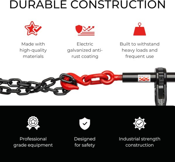 AFA Tooling 5/16"- 3/8" Chain Binders 6,600LB Load Limit - 4 Pack - Image 6