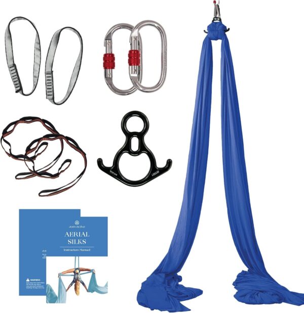 Aum Active Aerial Yoga Swing Silks & Silk Sling Set, 9yd