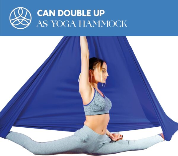 Aum Active Aerial Yoga Swing Silks & Silk Sling Set, 9yd - Image 6