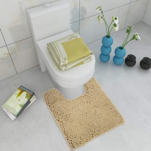 ITSOFT Chenille Contour Rug For Toilet,Toilet Rugs U Shaped, 24 x 21" - Image 5