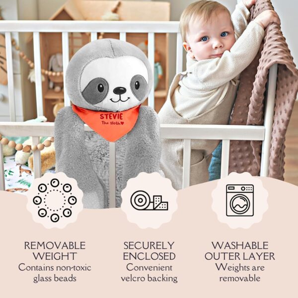 Lilly's Love 4.5lb Weighted Stuffed Animal Sensory Companion, Stevie the Sloth - Image 4