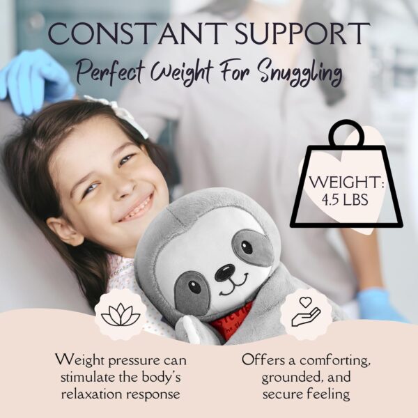 Lilly's Love 4.5lb Weighted Stuffed Animal Sensory Companion, Stevie the Sloth - Image 5