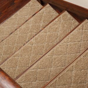 MBIGM Carpet Stair Treads for Wooden Steps with Soft Plush Comfort, 15 Pcs