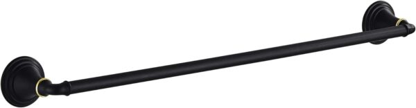 Marmolux Vintage Style Towel Bar, SUS304 Stainless Steel Bath Towel Rack, Matte Black 24"