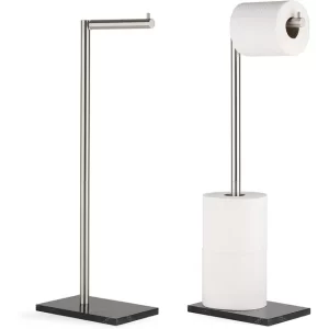 Marmolux Toilet Paper Holder Free Standing Marble Base w/ Storage