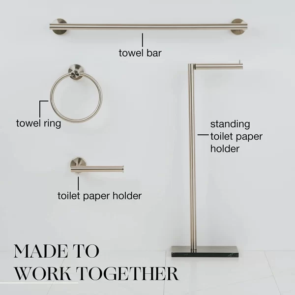 Marmolux Toilet Paper Holder Free Standing Marble Base w/ Storage - Image 3