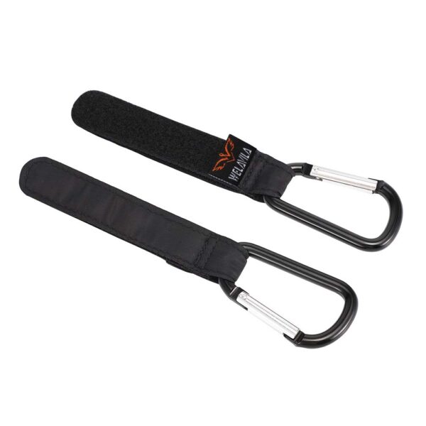 Welavila Universal Multi-Purpose Stroller Hooks/Clips, 2 Pack, Black - Image 2