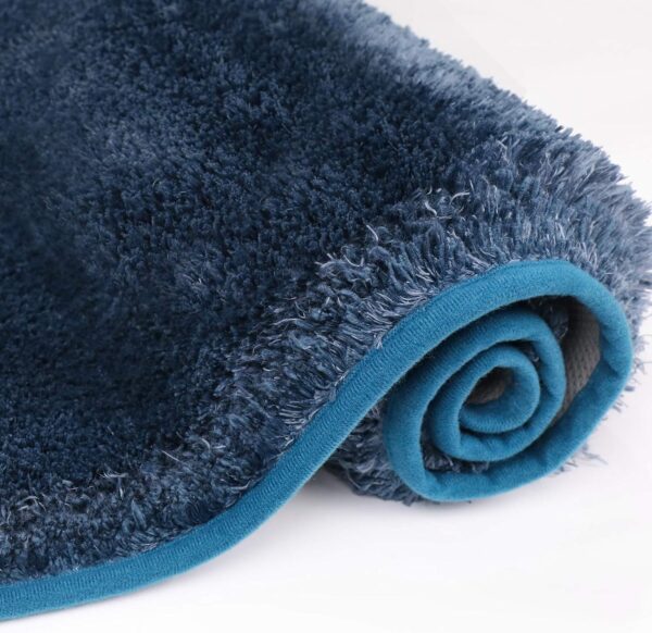 MAYSHINE Non Slip Absorbent Microfiber Bath Mat, (24X39 Inches Dark Blue)